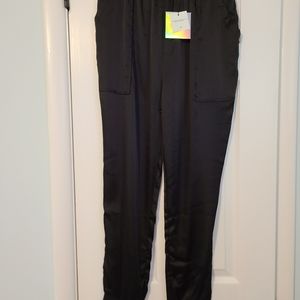 Misguided Black Satin Jogger